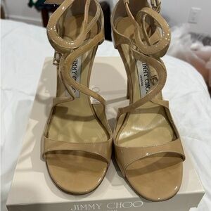 Beautiful Jimmy Choo Lance Patent Leather strappy heels